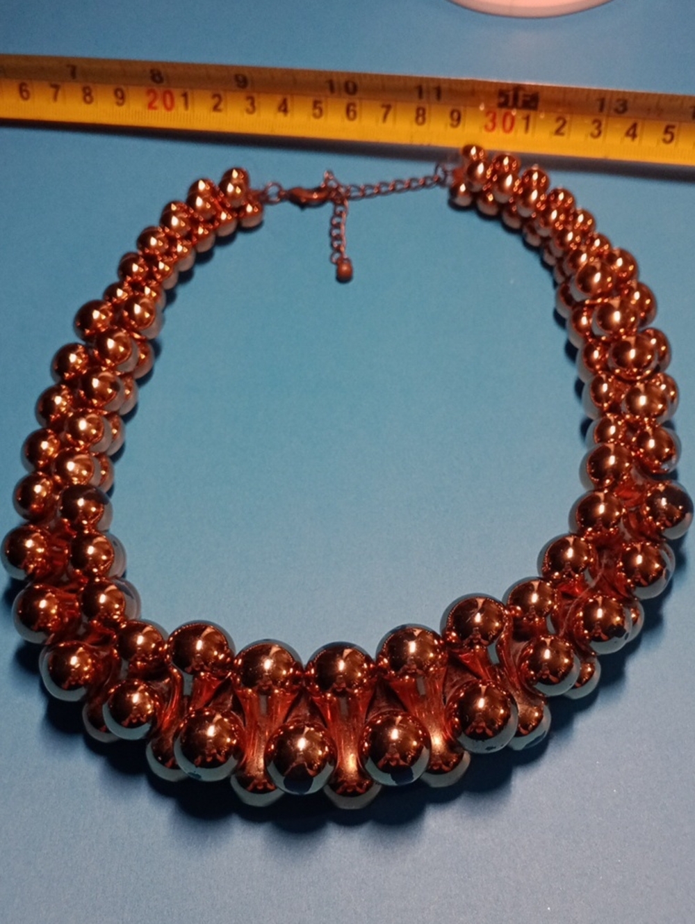 Rose Gold Beaded Statement Necklace - Women Jewelry